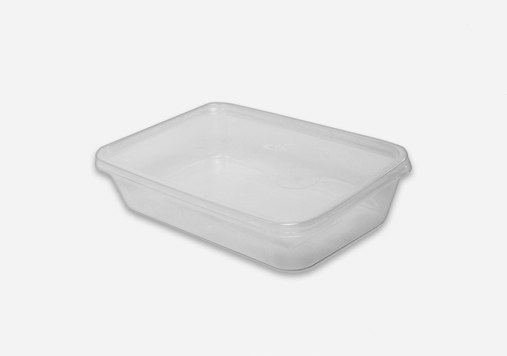 500 ML Plastic Container with Lid Rectangle